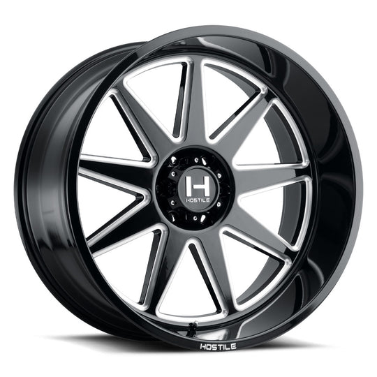 H121-2012513947B - Hostile Omega 20X12 5X139.7 -44mm Blade Cut Wheel - Hostile Wheels Canada