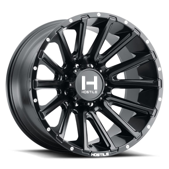 H123-2212550047BB - Hostile Typhoon 22X12 5X127 -44mm Asphalt Wheel - Hostile Wheels Canada