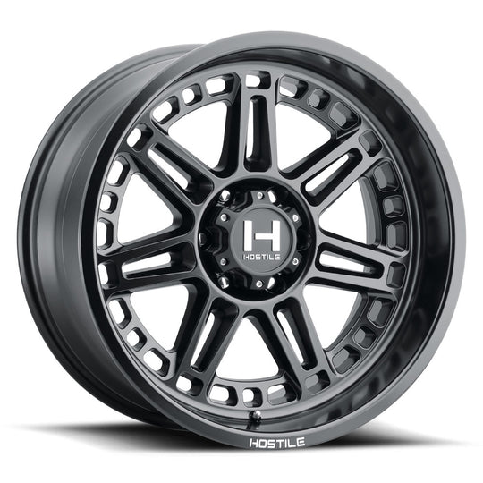H124-2414818045BB - Hostile Lunatic 24X14 8X180 -76mm Asphalt Wheel - Hostile Wheels Canada