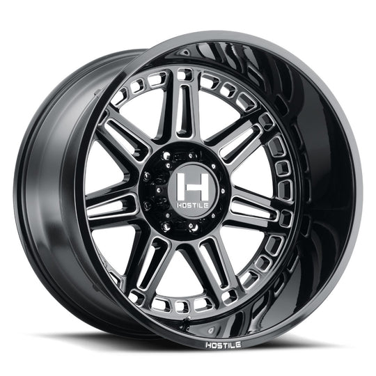 H124-2210613545B - Hostile Lunatic 22X10 6X135 -25mm Blade Cut Wheel - Hostile Wheels Canada