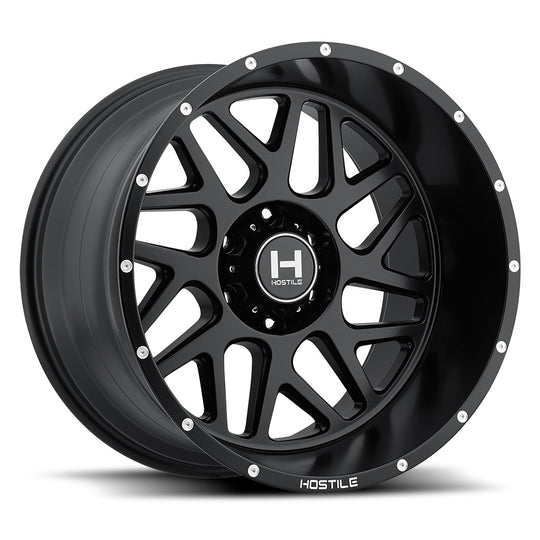 H108-2412816547BB - Hostile Sprocket 24X12 8X165.1 -44mm Asphalt Wheel - Hostile Wheels Canada