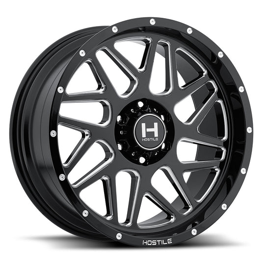 H108-2412655047B - Hostile Sprocket 24X12 6X139.7 -44mm Blade Cut Wheel - Hostile Wheels Canada
