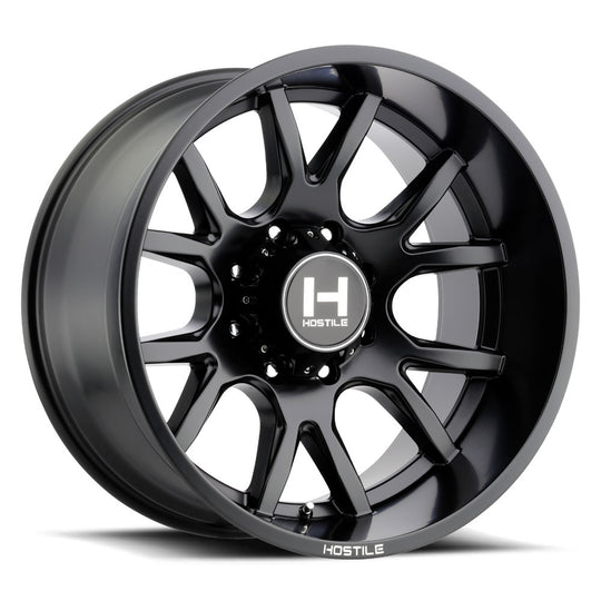 H113-2212816547BB - Hostile Rage 22X12 8X165.1 -44mm Asphalt Wheel - Hostile Wheels Canada