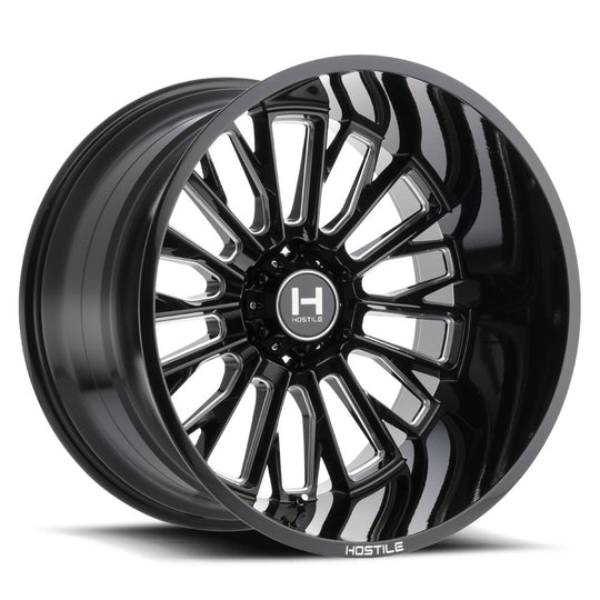 H114-2012513947B - Hostile Fury 20X12 5X139.7 -44mm Blade Cut Wheel - Hostile Wheels Canada