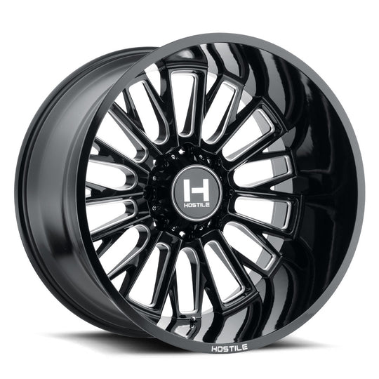 H114-2090816550B - Hostile Fury 20X9 8X165.1 0mm Blade Cut Wheel - Hostile Wheels Canada