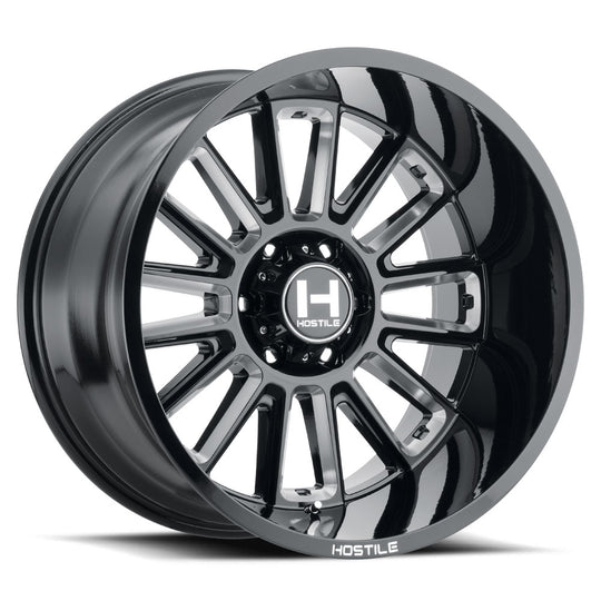 H115-2212816547B - Hostile Predator 22X12 8X165.1 -44mm Blade Cut Wheel - Hostile Wheels Canada