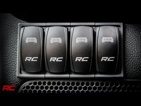 709SW Rocker Switch - 2x1 with Logo - Blue Back Light Rough Country Canada