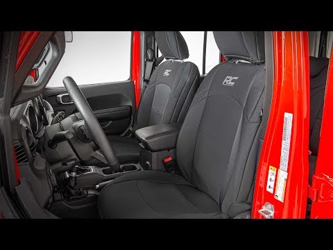 91010 Seat Covers - Front and Rear - Jeep Wrangler JL 4WD (2018-2023) Rough Country Canada