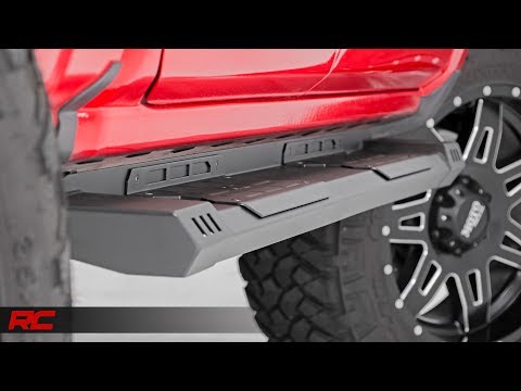 SRB071777 HD2 Running Boards - Ext Cab - Chevy/GMC 1500/2500HD/3500HD (07-19) Rough Country Canada