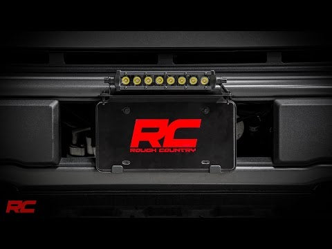 70183 LED Light - License Plate Mount - 8" Single Row Black Series Rough Country Canada