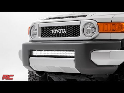 70652CD LED Light - Bumper Mount - 30" Chrome Dual Row - White DRL - Toyota FJ Cruiser (07-14) Rough Country Canada