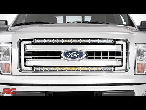 70659 LED Light - Grille Mount - 30" Chrome Single Row - Ford F-150 (09-14) Rough Country Canada