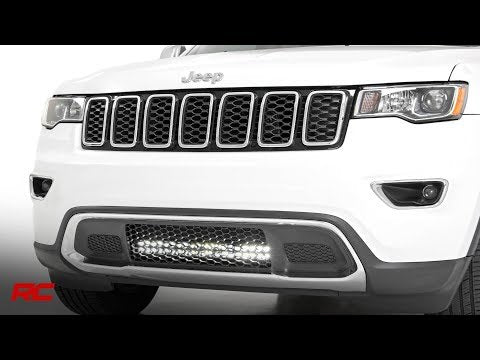 70773 LED Light - Bumper Mount - 20" Black Dual Row - Jeep Grand Cherokee WK2 (11-20) Rough Country Canada