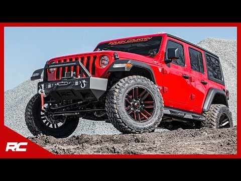 69050 3.5" Lift Kit - C/A Drop - FR D/S - Vertex - Jeep Wrangler JL Rubicon (18-23) Rough Country Canada