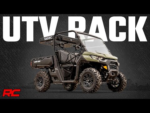97027 Cargo Rack - Dual 2" Black LED Pairs - Flush Mount - Can-Am Defender (17-22) Rough Country Canada
