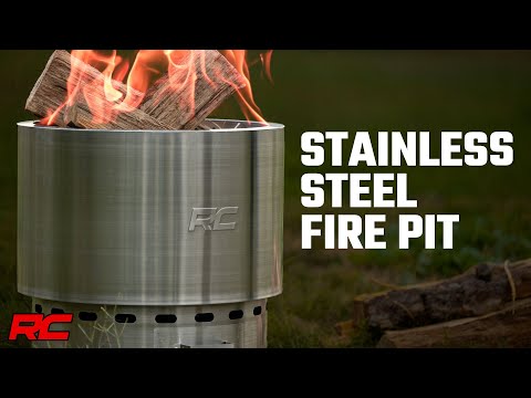 117515 Fire Pit - Stainless Steel - With Carry Bag Rough Country Canada