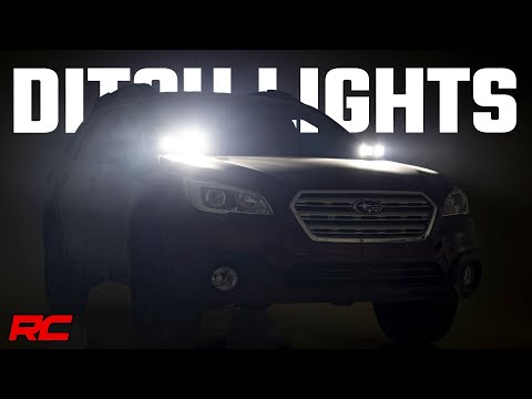 70854 LED Light - Ditch Mount - Dual 2" Black Pairs - Amber DRL - Subaru Outback (15-19) Rough Country Canada