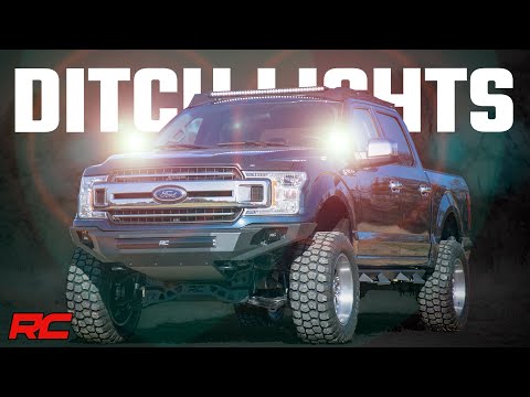 71033 LED Light - Ditch Mount - 2" Chrome Pair - Wide Angle - Ford F-150 (15-23) Rough Country Canada