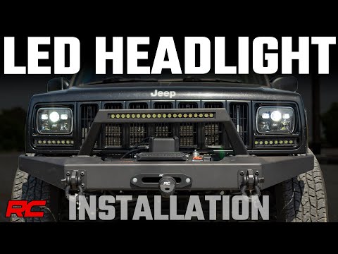 RCH5200 Headlights - Rectangle - 5"x7" - Jeep Cherokee XJ (84-01)/Wrangler YJ (87-95) Rough Country Canada