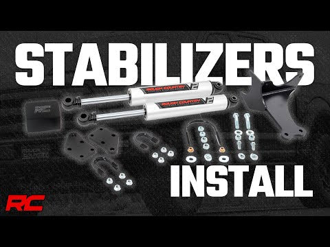 8749170 V2 Steering Stabilizer - Dual - 2-8 Inch Lift - Ford Super Duty (05-22) Rough Country Canada