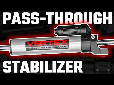 680900 Vertex Steering Stabilizer - Pass-Through - Jeep Wrangler JK (07-18) Rough Country Canada