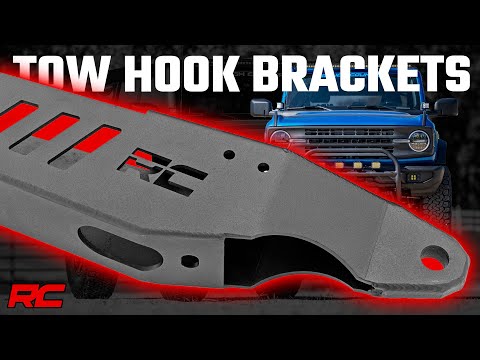 RS171 Tow Hook Brackets - Ford Bronco 4WD (2021-2023) Rough Country Canada