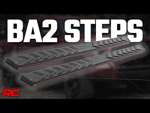 41005 BA2 Running Boards - Side Step Bars - Crew Cab - Toyota Tundra (2007-2021) Rough Country Canada