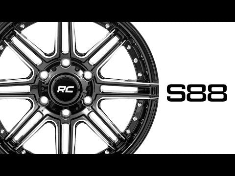 88201006 Rough Country 88 Series Wheel - One-Piece - Gloss Black - 20x10 - 8x180 - -19mm Rough Country Canada