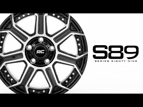 89221017 Rough Country 89 Series Wheel - One-Piece - Black Machined Gun Metal - 22x10 - 6x135 - -19mm Rough Country Canada