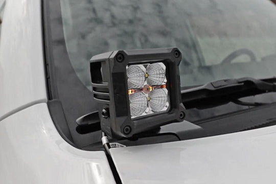 70799 LED Light - Ditch Mount - 2" Black Flood Pair - Toyota 4Runner (10-23) Rough Country Canada