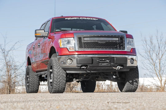 70234 Mesh Grille - 30" Dual Row LED - Chrome - White DRL - Ford F-150 (09-14) Rough Country Canada