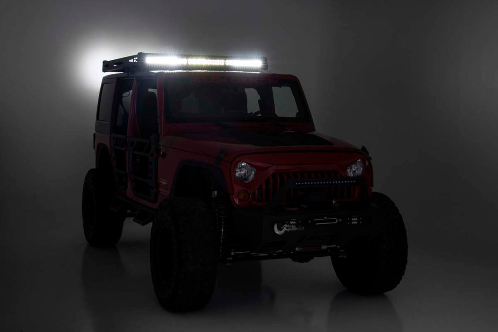 10615 Roof Rack - Black Series Lights - Jeep Wrangler JK (2007-2018) Rough Country Canada