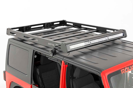 10615 Roof Rack - Black Series Lights - Jeep Wrangler JK (2007-2018) Rough Country Canada