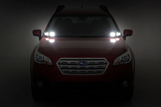 70852 LED Light - Ditch Mount - Dual 2" Black Pairs - Flood - Subaru Outback (15-19) Rough Country Canada