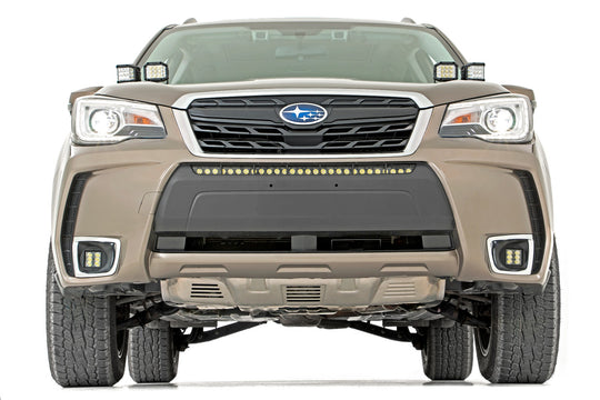 70862 LED Light - Bumper Mount - 30" Black Single Row - White DRL - Subaru Forester (14-18) Rough Country Canada