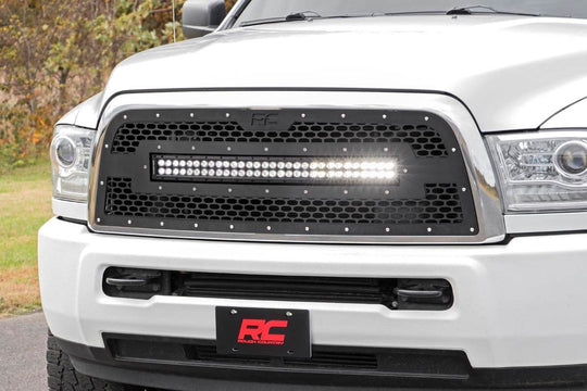 70152 Mesh Grille - 30" Dual Row LED - Black - Ram 2500/3500 (13-18) Rough Country Canada