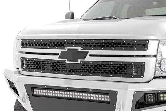 70153 Mesh Grille - Chevy Silverado 2500 HD/3500 HD 2WD/4WD (2011-2014) Rough Country Canada