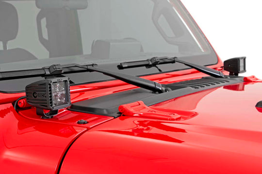 80062 LED Light - Cowl Mnt - 2" Spectrum Pair - Jeep Gladiator JT (20-23)/Wrangler JL (18-23) Rough Country Canada