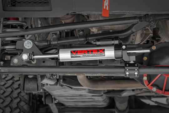 680900 Vertex Steering Stabilizer - Pass-Through - Jeep Wrangler JK (07-18) Rough Country Canada