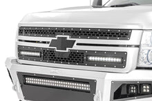 Charger l&#39;image dans la galerie, 70155 Mesh Grille - 12&quot; Single Row LED Pair - Black - Chevy Silverado 2500 HD/3500 HD (11-14) Rough Country Canada