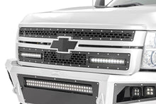 Load image into Gallery viewer, 70155 Mesh Grille - 12" Single Row LED Pair - Black - Chevy Silverado 2500 HD/3500 HD (11-14) Rough Country Canada
