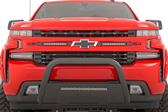 70818 LED Light - Grille Mount - 10" Chrome Slimline Pair - Chevy Silverado 1500 (19-23) Rough Country Canada