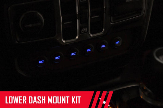 70964 MLC-6 - Muliple Light Controller - Lower Dash - Jeep Wrangler JL (18-23) Rough Country Canada
