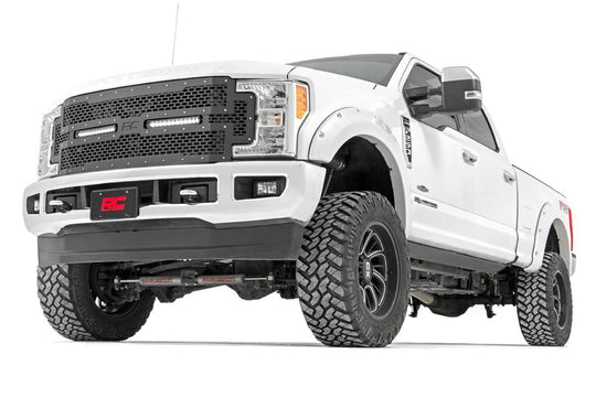 70216 Mesh Grille - 12" Dual Row LED - Black - Ford Super Duty (17-19) Rough Country Canada