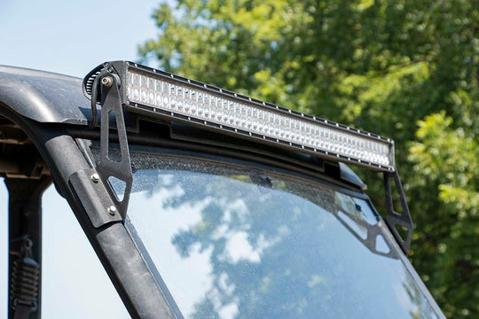 71007 LED Light - Windshield - 50" Black Dual Row - Can-Am Defender (16-22) Rough Country Canada