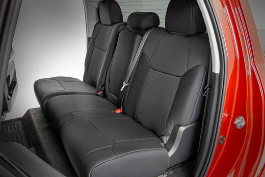 91027A Seat Covers - FR w/ Console Cover and Rear - Toyota Tundra (14-21) Rough Country Canada