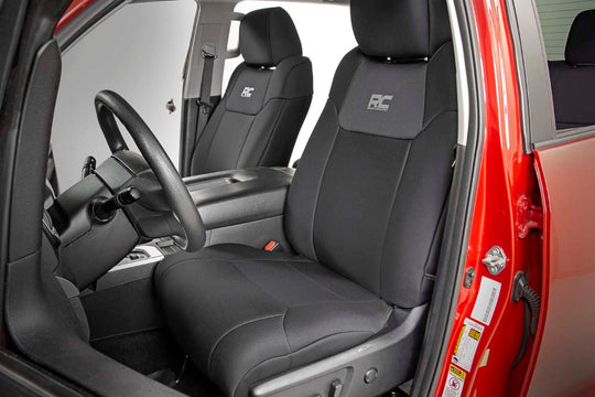 91027A Seat Covers - FR w/ Console Cover and Rear - Toyota Tundra (14-21) Rough Country Canada