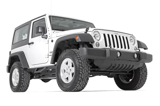 90763 Contoured Drop Steps - 2 Door - Jeep Wrangler JK 4WD (2007-2018) Rough Country Canada