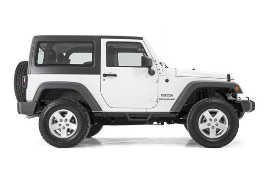 90763 Contoured Drop Steps - 2 Door - Jeep Wrangler JK 4WD (2007-2018) Rough Country Canada