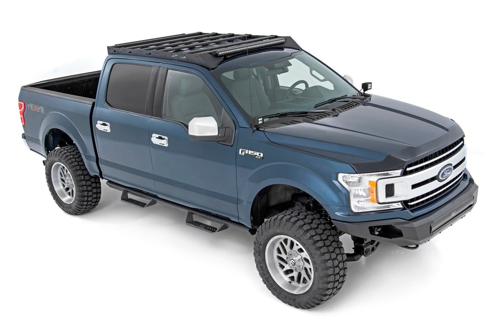 51021 Roof Rack - FR 40 Inch Single Row BLK LED - Ford F-150 (15-18) Rough Country Canada